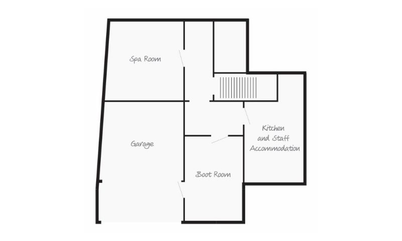 chalet lower ground floor map