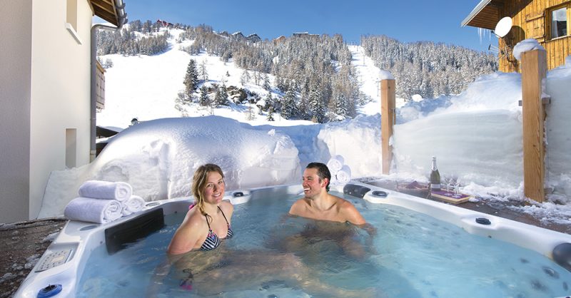 views from chalet hot tub