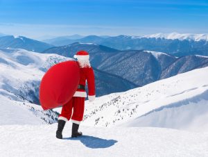 santa on slopes