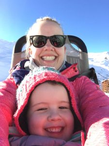 family on slopes