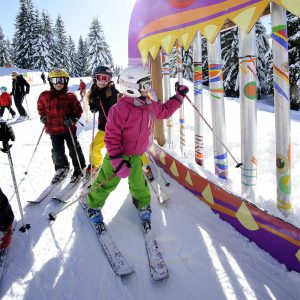 family on slopes