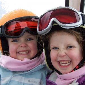 children on ski trip