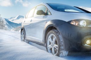 car in snow